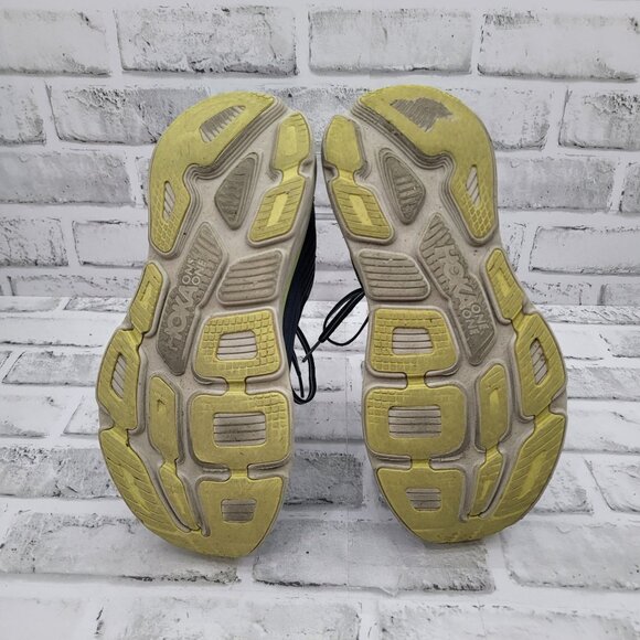 Hoka One One Bondi 6 Navy Blue Yellow Women's size 8 - Picture 6 of 7
